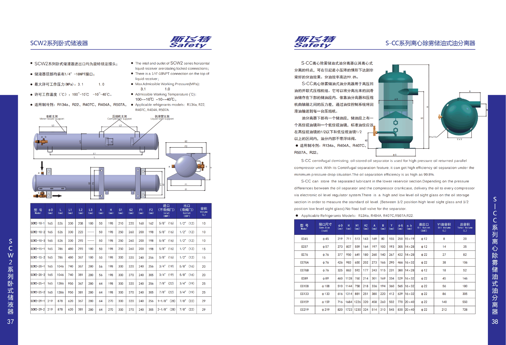 S-CC Series Centrifugal demisting oil separator with oil receiver — Complete catalogue technical data 1
